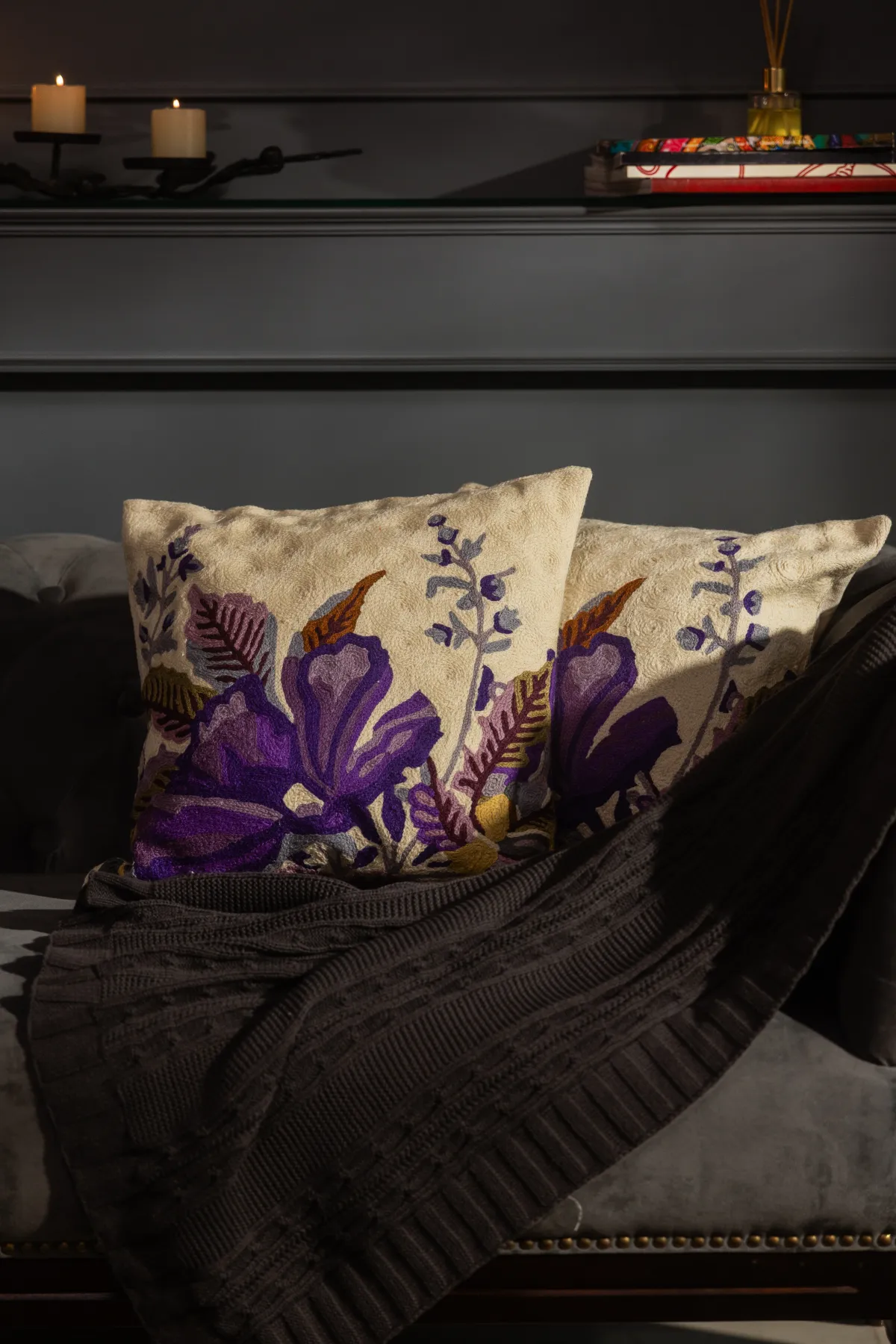 Lavender Meadow Mist Cushion Cover