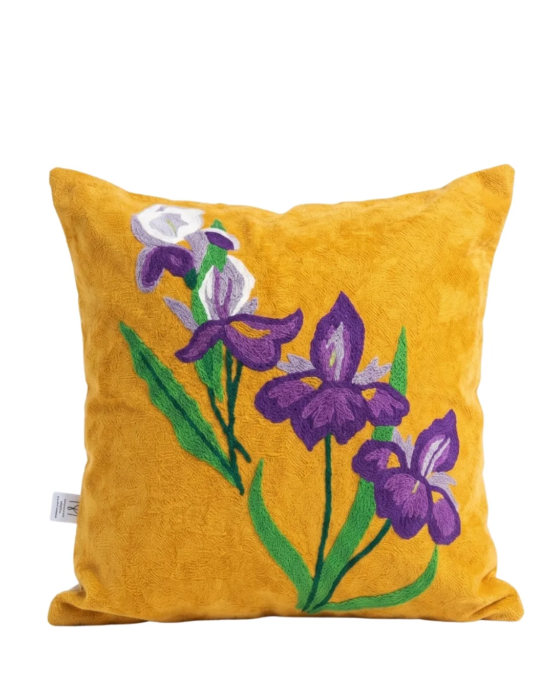 Kashmir Golden Iris Cushion Cover - Image 3